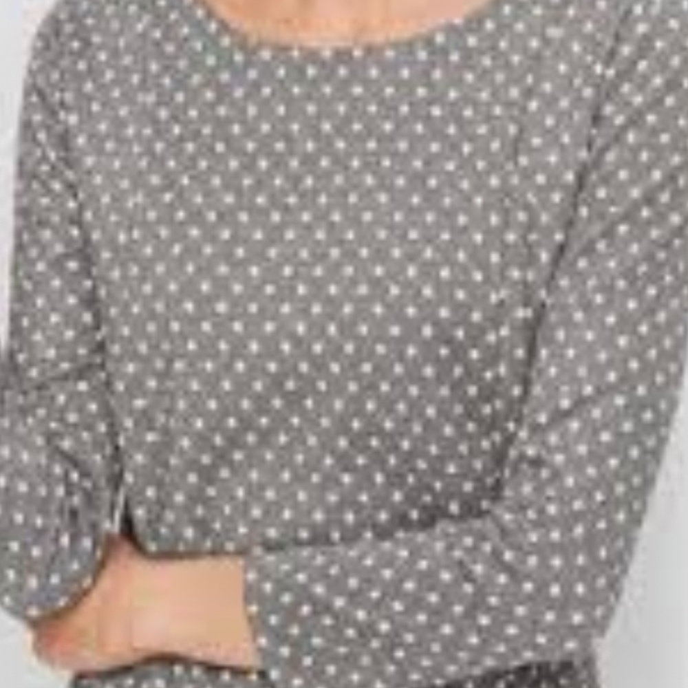 Talbots silver metallic zipper‎ pocket top. Nwot